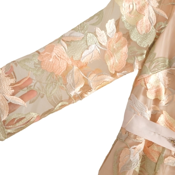 ADRIANNA Papell Peach Mother of the Bride Gown - Picture 15 of 16